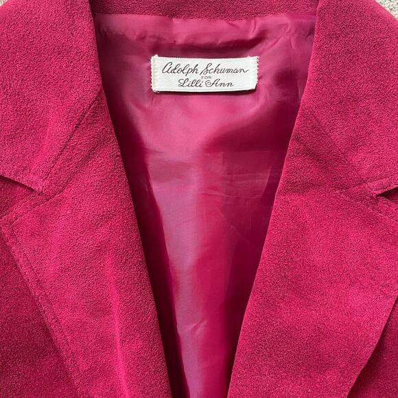 Vintage 70s Lilli Ann Ultrasuede Blazer | Adolph Schuman, Fuchsia, Fits M/L, EUC - Picture 3 of 7